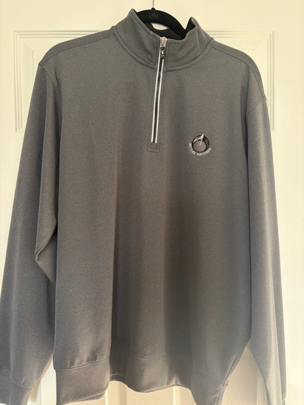 Golf Gray Quarter-Zip Pullover with Small Chest Logo